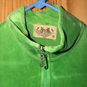 Vintage Juicy Couture Lush Green Velour Track Jacket